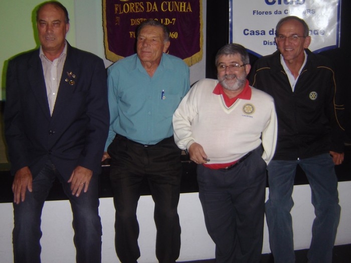Do Lions Clube,Vilson Toigo e Claudino Muraro, e do Rotary Club, Maurício Pauletti e Jorge Pontel.  - Neusa de Barros de Lima / Divulgação