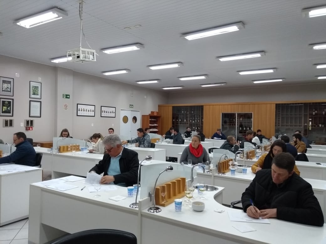 Vinte e quatro enólogos avaliam as 224 amostras inscritas. - Prefeitura FC/Divulgação
