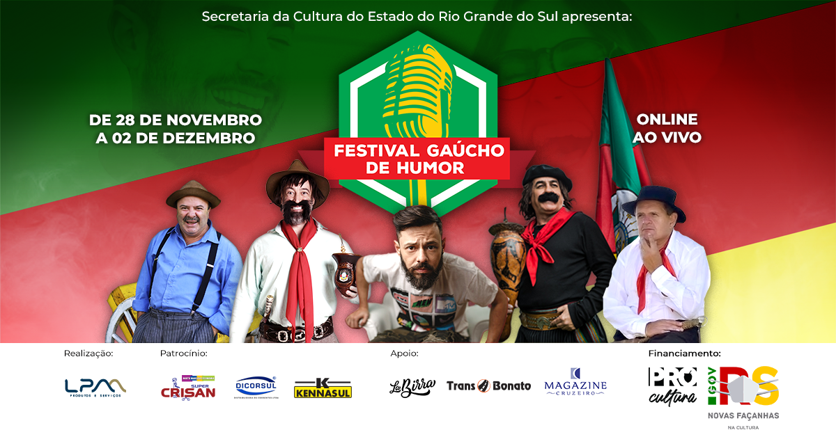  - Festival Gaúcho de Humor Online/ Divulgação
