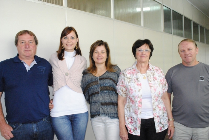 Váter Sgarioni, Melina Bühler, Bernardete Debon, Olga Sandri e Jorge Dal Bó. - Assessoria de Imprensa/Prefeitura Municipal